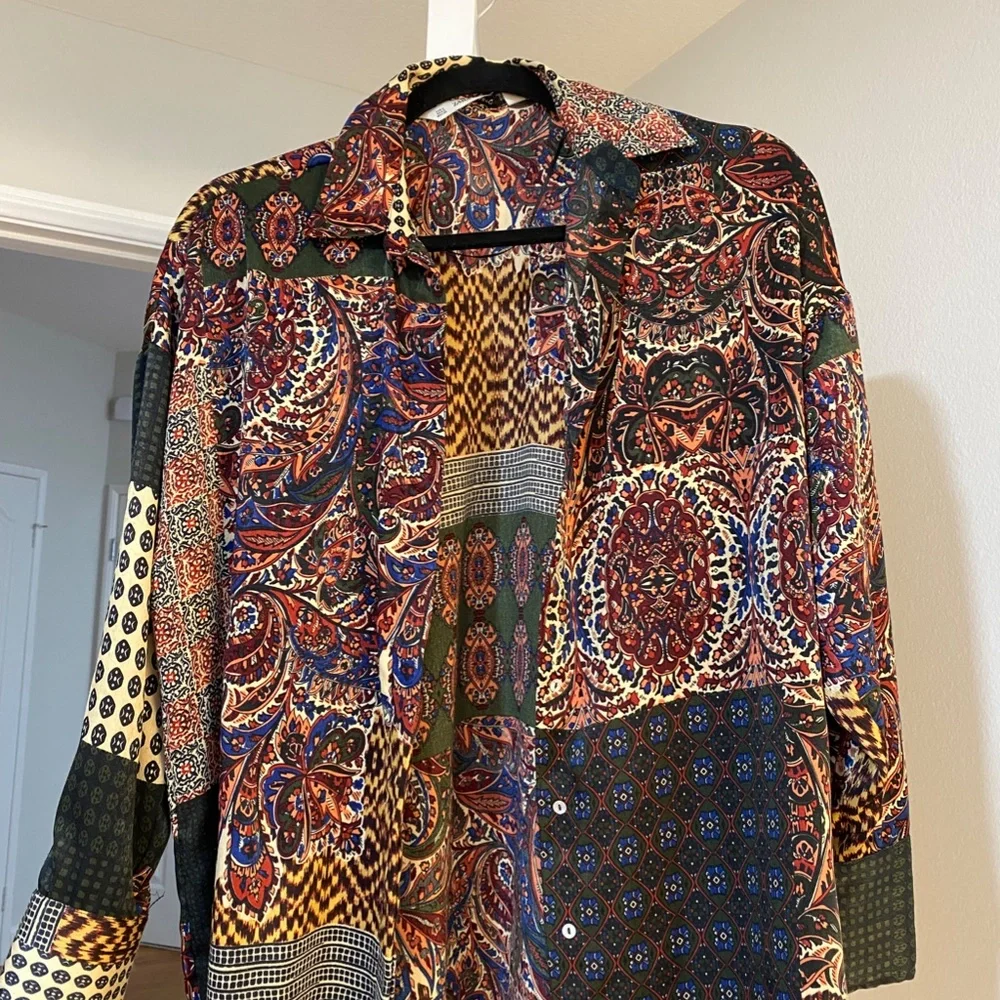 Patterned Button Down - Picture 3 of 3